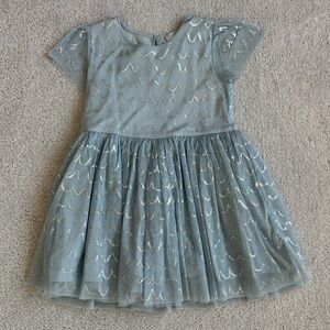 Stella McCartney Kids Foil/Tulle Party Dress - light blue silver - size 6